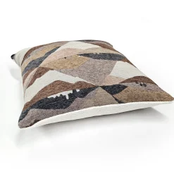 Abstract Mountains Brown Throw Pillow 21x21