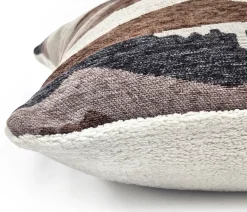 Abstract Mountains Brown Throw Pillow 21x21