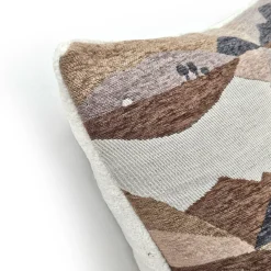 Abstract Mountains Brown Throw Pillow 21x21