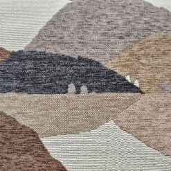Abstract Mountains Brown Throw Pillow 21x21