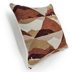 Abstract Mountains Sienna Throw Pillow 21x21
