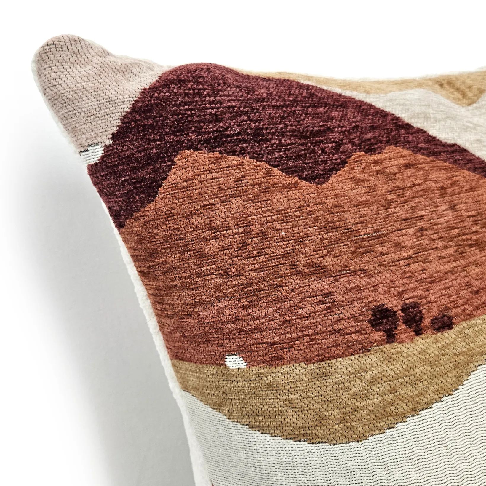 Abstract Mountains Sienna Throw Pillow 21x21