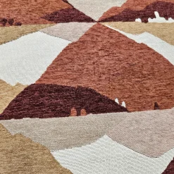 Abstract Mountains Sienna Throw Pillow 21x21