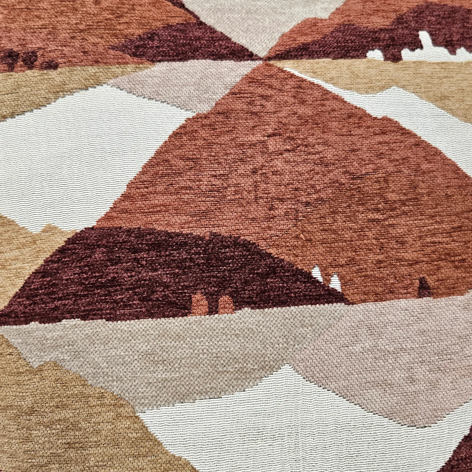 Abstract Mountains Sienna Throw Pillow 21x21