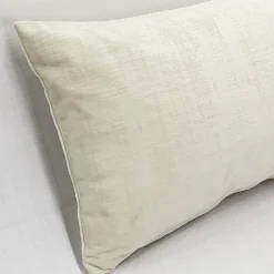 Alabaster Stucco Cream Throw Pillow 12x20
