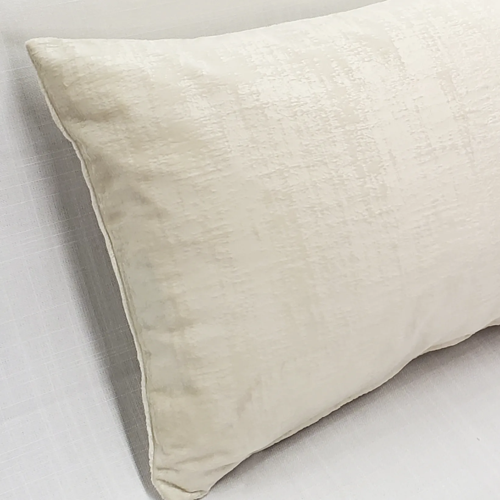 Alabaster Stucco Cream Throw Pillow 12x20