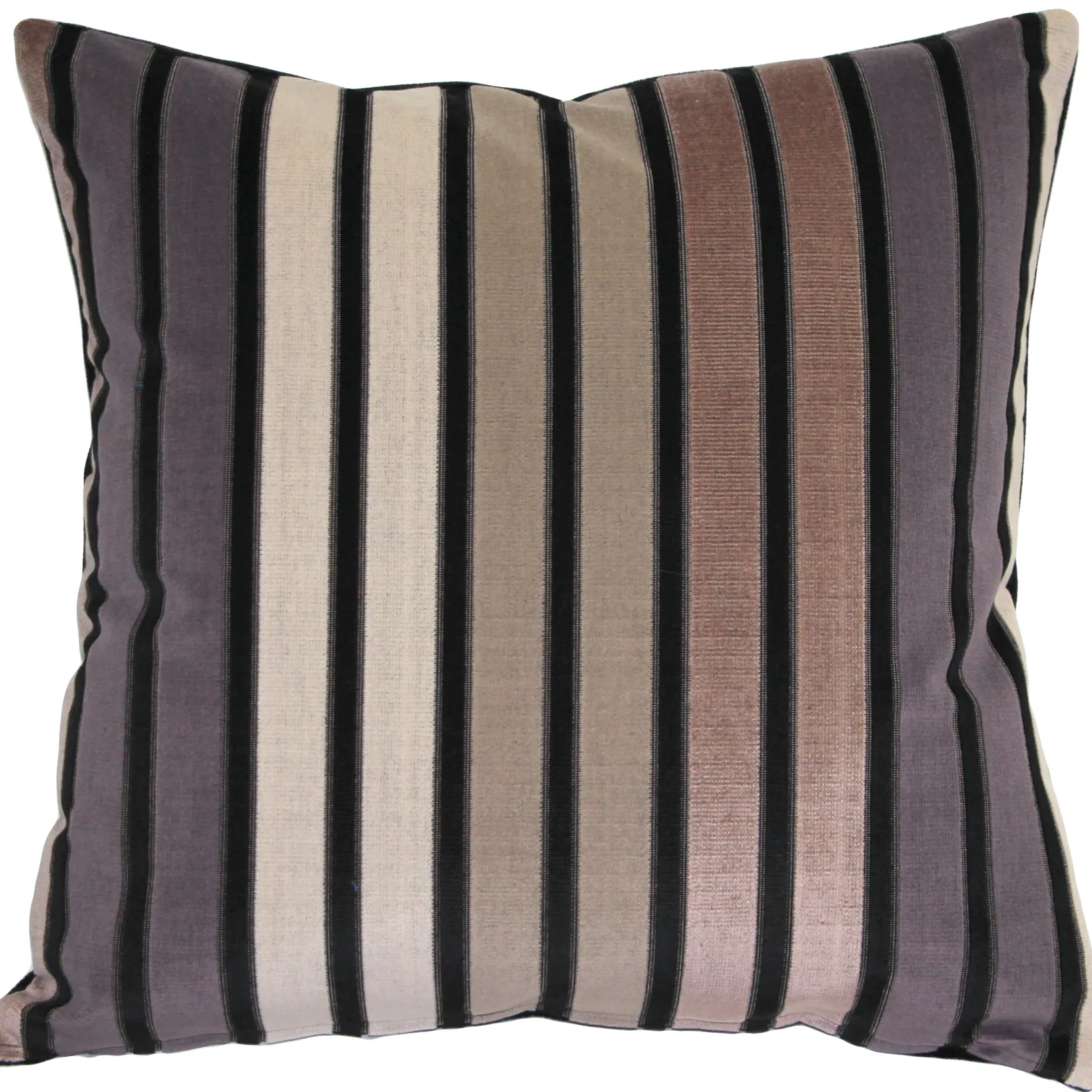 Amethyst Stripes Textured Velvet Throw Pillow 20x20