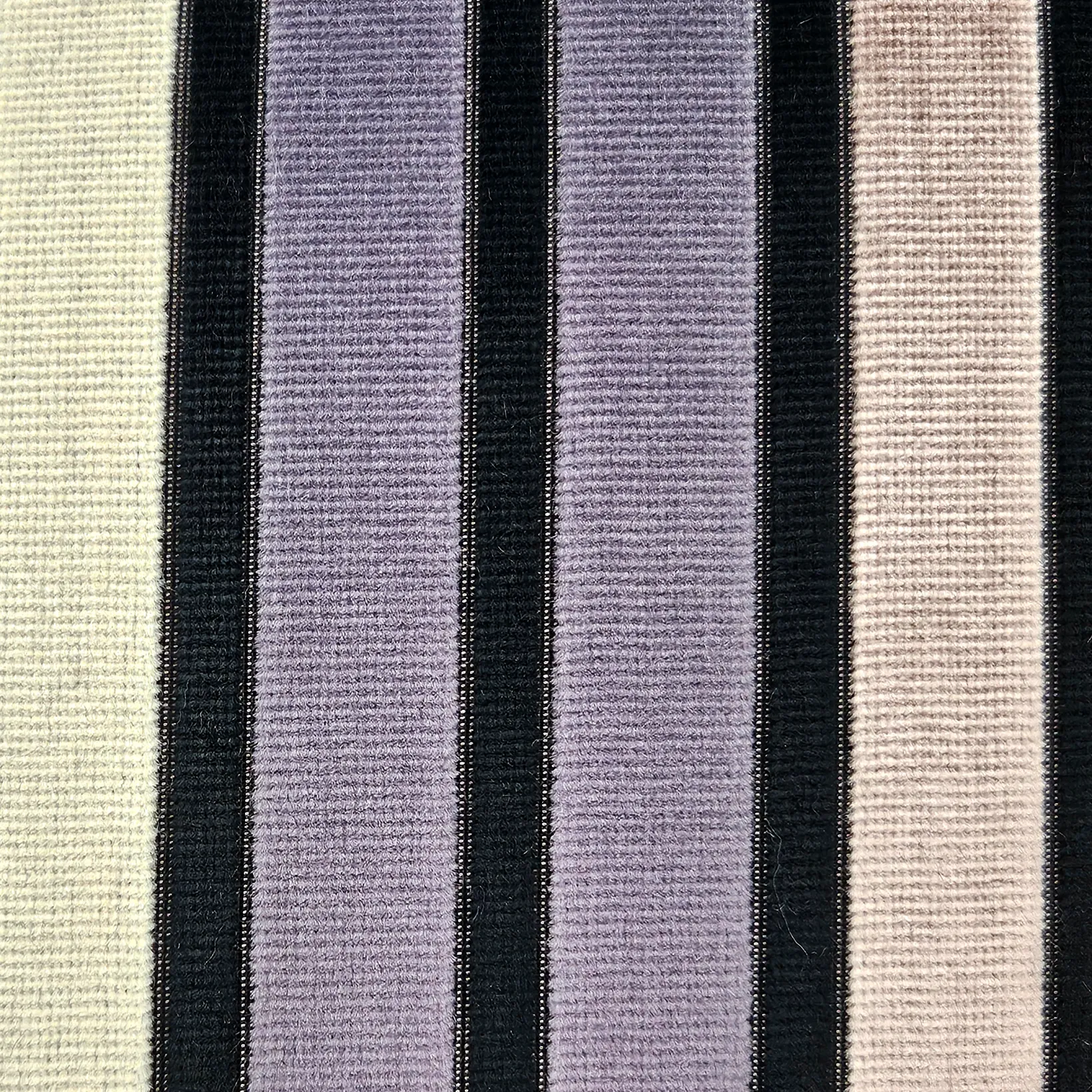 Amethyst Stripes Textured Velvet Throw Pillow 20x20