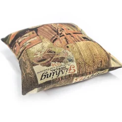 Angler's Cache Belgian Tapestry Throw Pillow 19x19