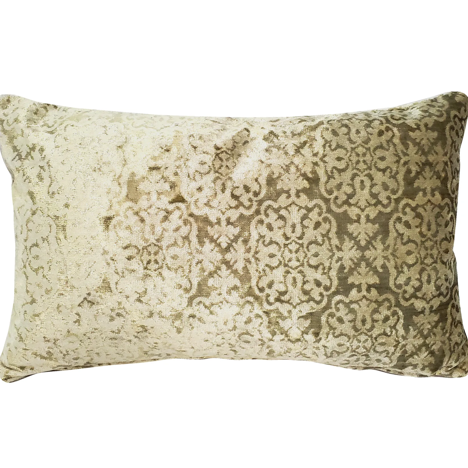 Artemis Canyon Beige Velvet Throw Pillow 12x20
