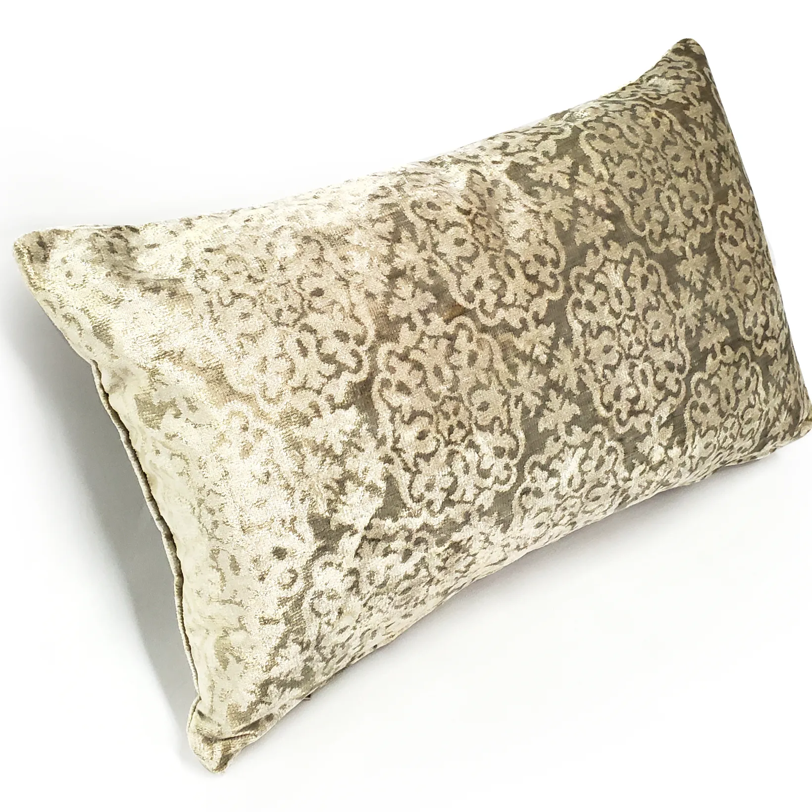 Artemis Canyon Beige Velvet Throw Pillow 12x20