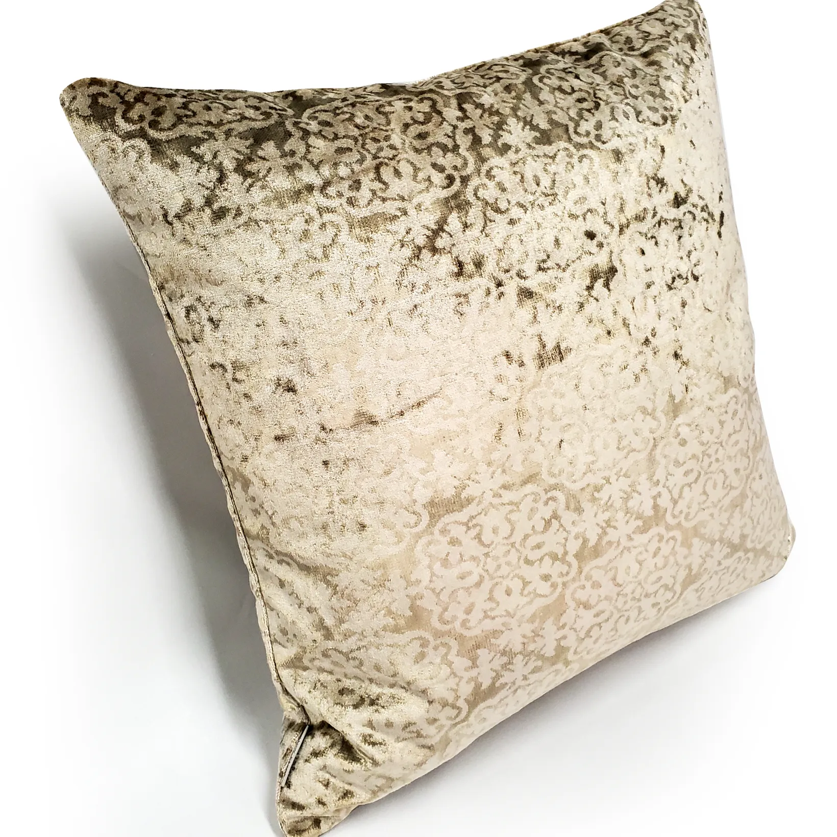 Artemis Canyon Beige Velvet Throw Pillow 20x20