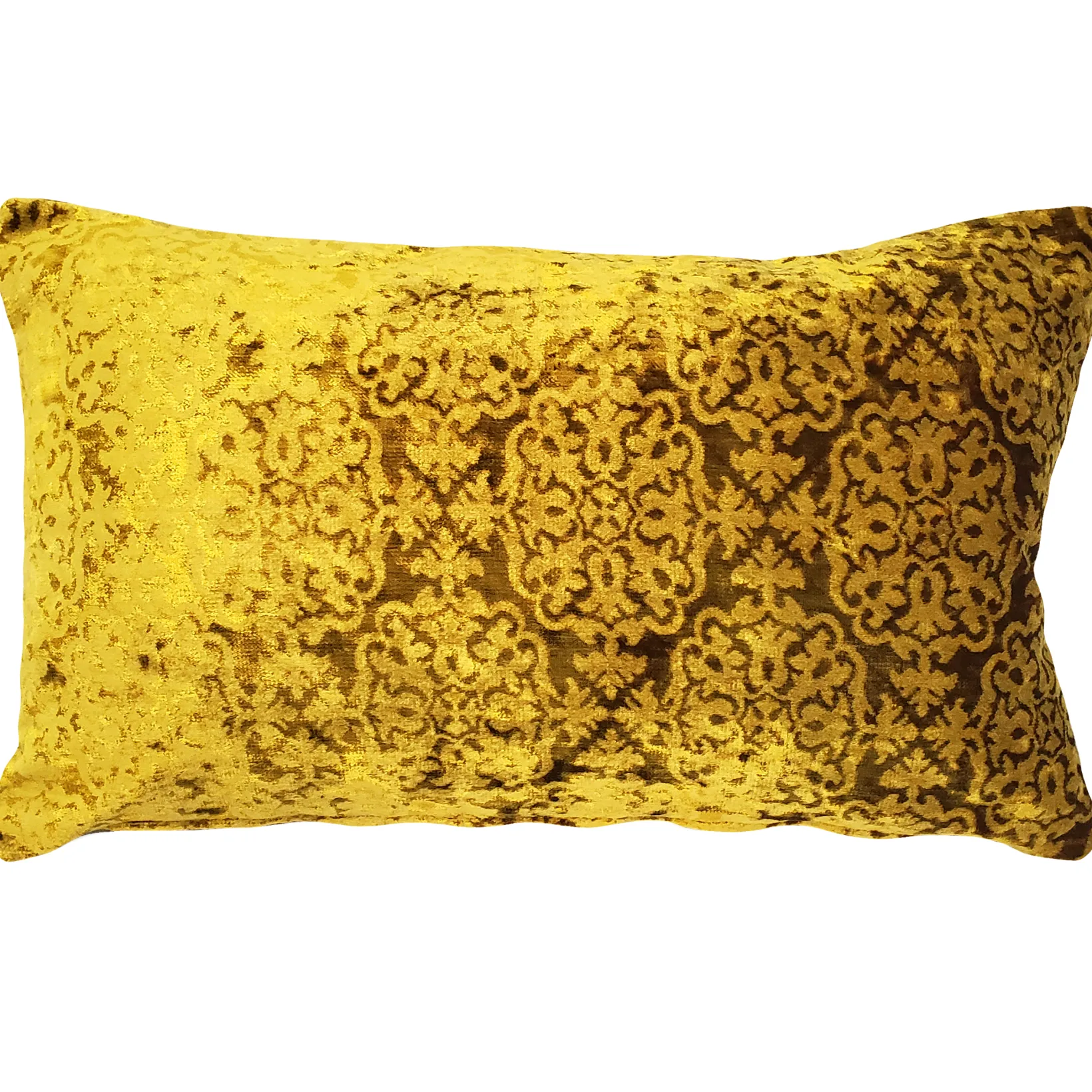 Artemis Gold Velvet Throw Pillow 12x20