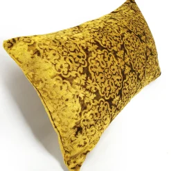 Artemis Gold Velvet Throw Pillow 12x20