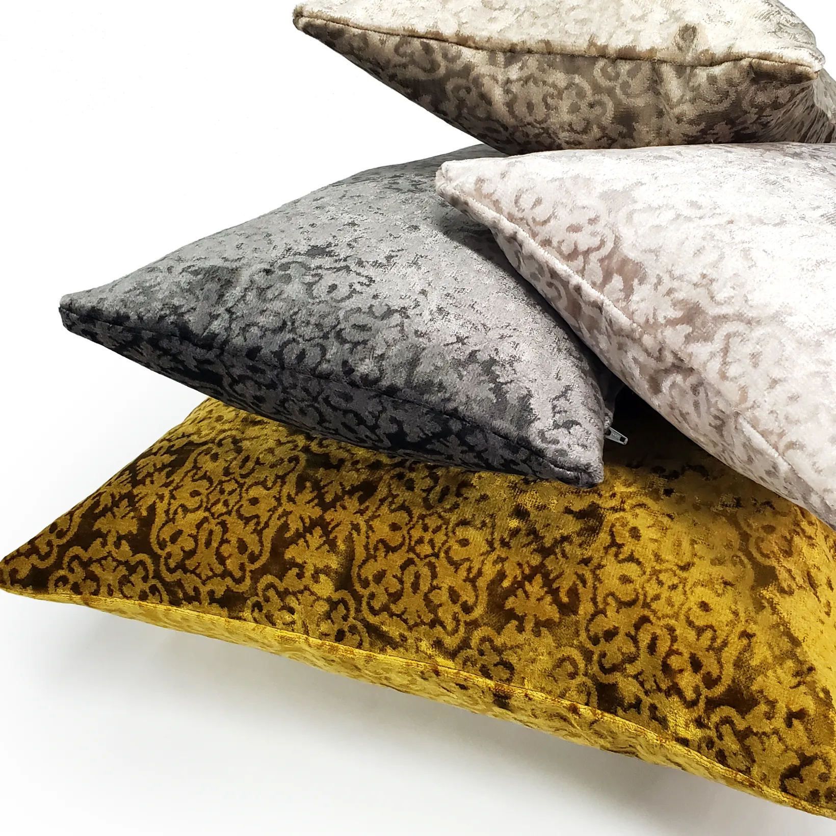 Artemis Gold Velvet Throw Pillow 12x20