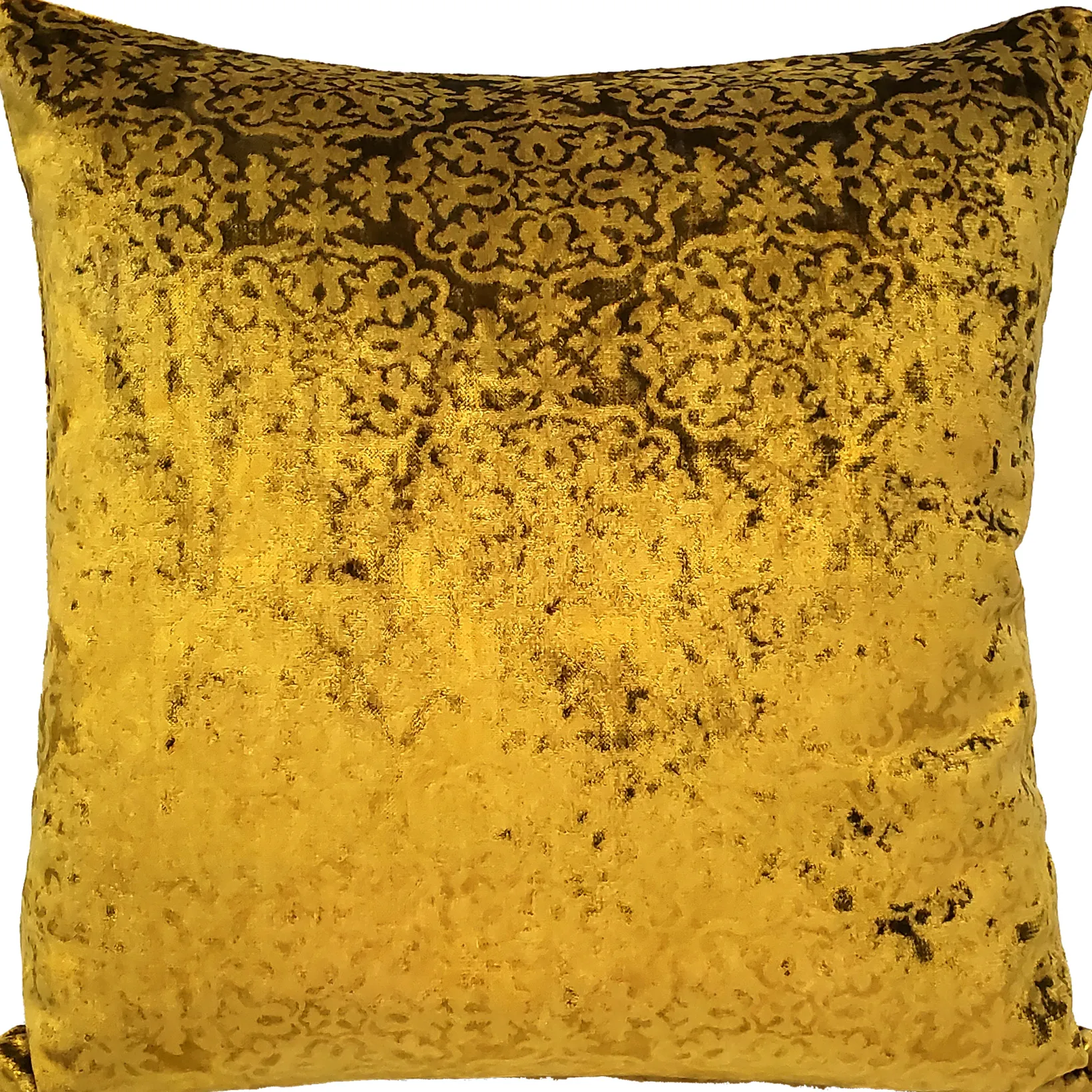 Artemis Gold Velvet Throw Pillow 20x20