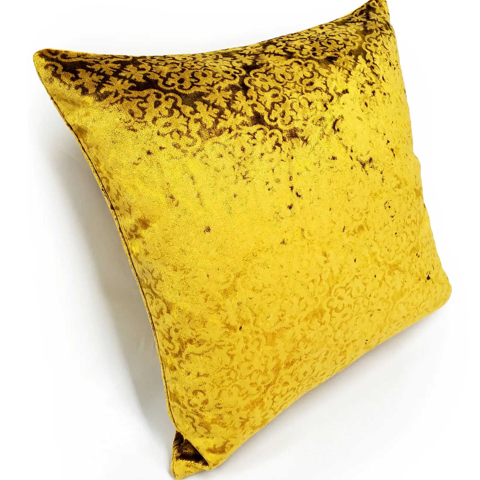Artemis Gold Velvet Throw Pillow 20x20