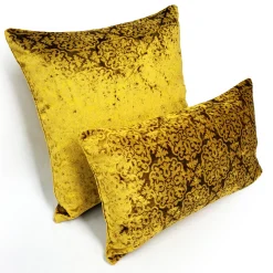 Artemis Gold Velvet Throw Pillow 20x20