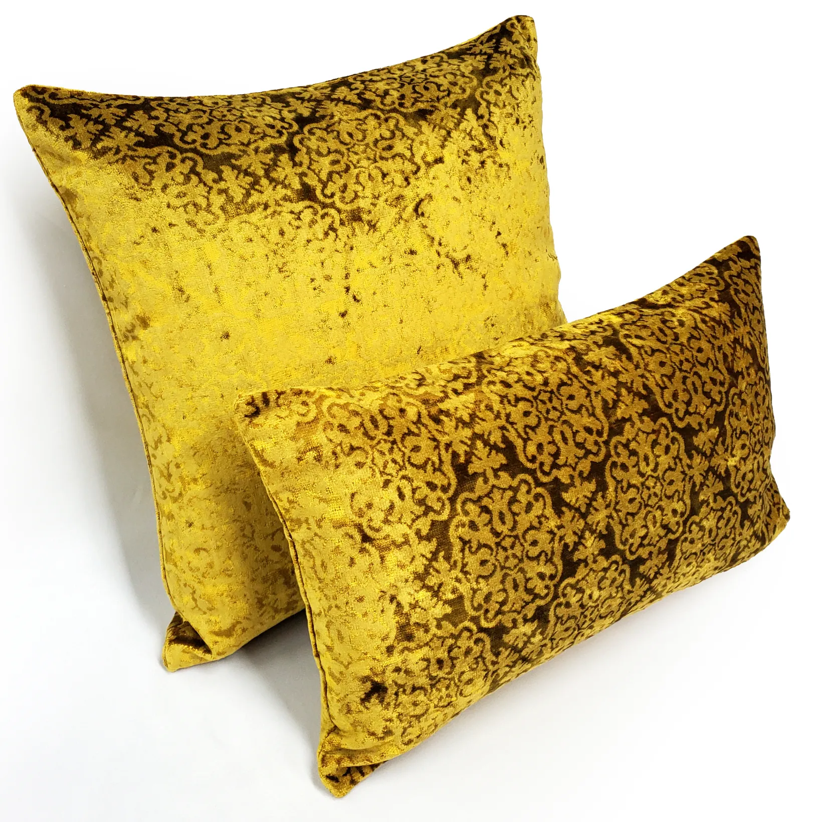 Artemis Gold Velvet Throw Pillow 20x20