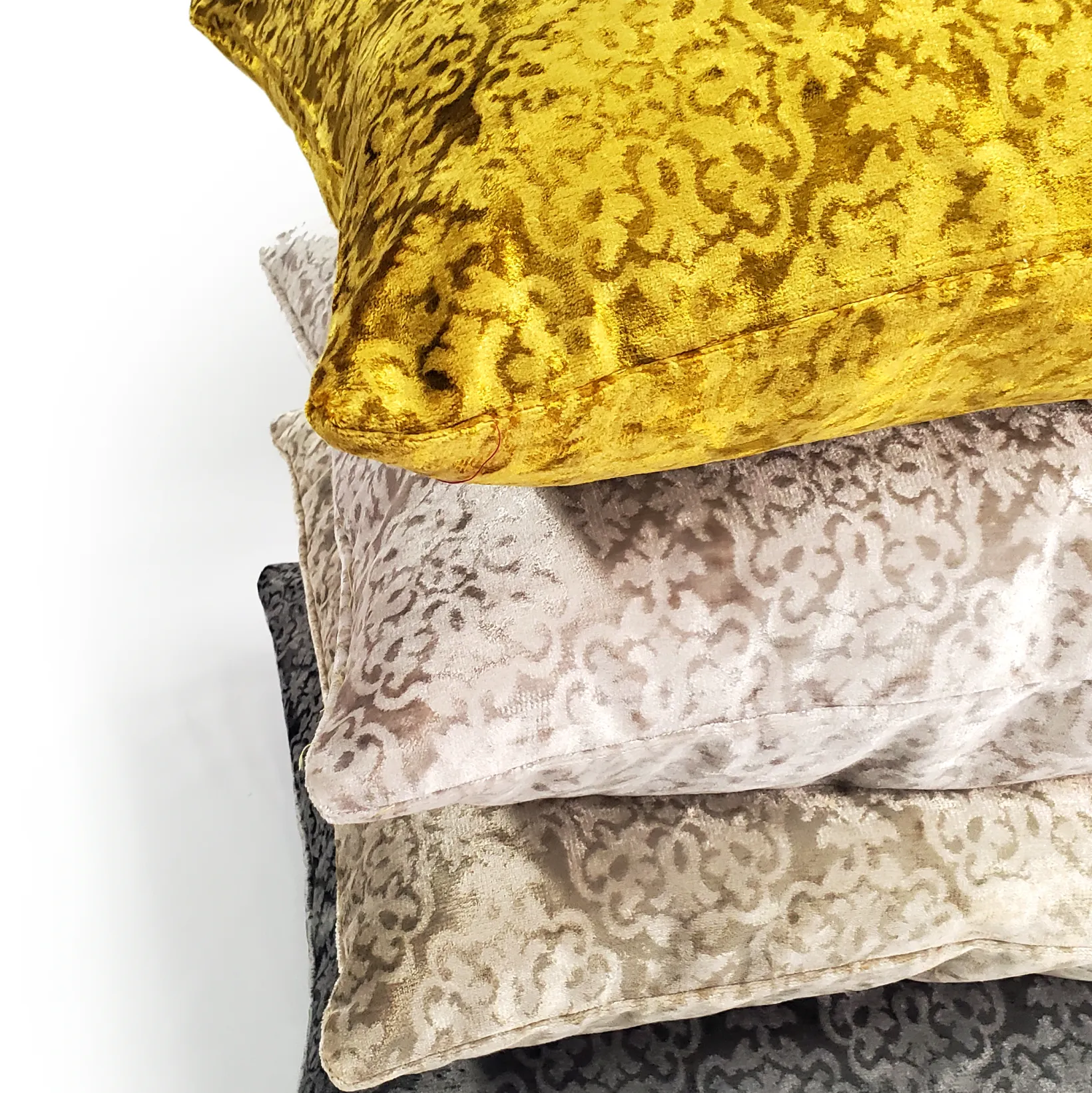 Artemis Gold Velvet Throw Pillow 20x20