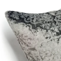 Artemis Pewter Gray Velvet Throw Pillow 12x20