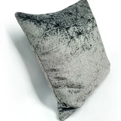 Artemis Pewter Gray Velvet Throw Pillow 20x20