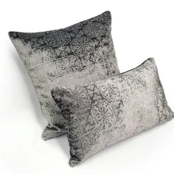 Artemis Pewter Gray Velvet Throw Pillow 20x20