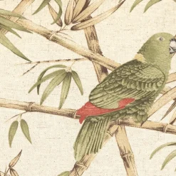 Bamboo Parrots 22x22 Throw Pillow