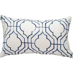 Biltmore Gate Blue Throw Pillow 12x20