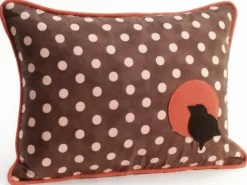 Bird Polka Dot Decorative Throw Pillow