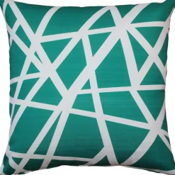 Bird's Nest Teal Throw Pillow 19x19