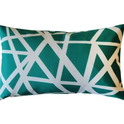 Bird's Nest Teal Throw Pillow 12x19