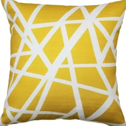 Bird's Nest Yellow Throw Pillow 19x19