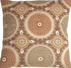 Bohemian Medallion Mulberry 20x20 Throw Pillow