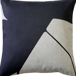 Boketto Charcoal Black Throw Pillow 19x19