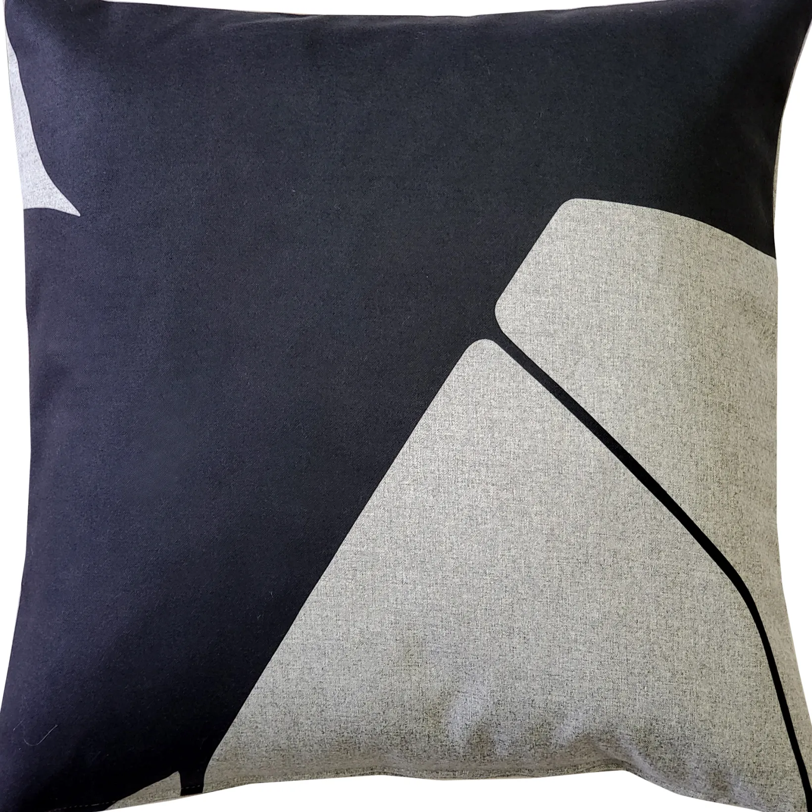 Boketto Charcoal Black Throw Pillow 19x19