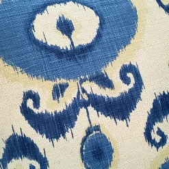 Bold Blue Ikat 20x20 Decorative Pillow
