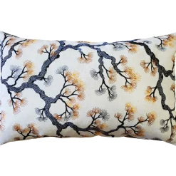 Bonsai Pine Onyx Amber Throw Pillow 12x19