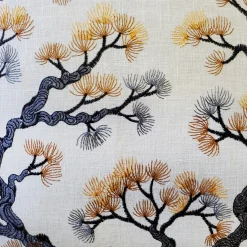 Bonsai Pine Onyx Amber Throw Pillow 12x19