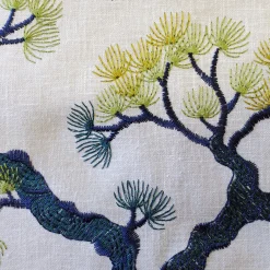 Bonsai Pine Teal Green Throw Pillow 19x19