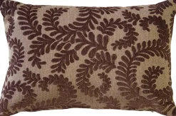 Brackendale Ferns Brown Rectangular Throw Pillow