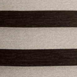 Brackendale Stripes Black Rectangular Throw Pillow 16x24