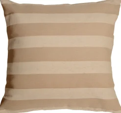 Brackendale Stripes Cream Throw Pillow 22x22