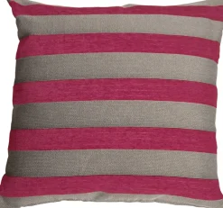 Brackendale Stripes Pink Throw Pillow 22x22