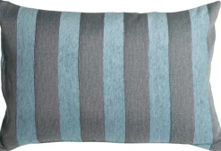 Brackendale Stripes Sea Blue Rectangular Throw Pillow 16x24