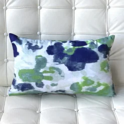 Brandy Bay Blue Floral Throw Pillow 12x19