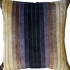 Bullion Stripes Textured Velvet Throw Pillow 20x20