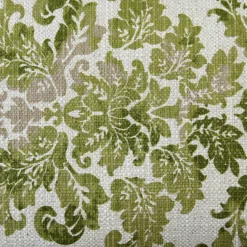 Calliope Green Damask Pattern Throw Pillow 12x20