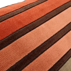 Canyon Stripes Textured Velvet Throw Pillow 12x20