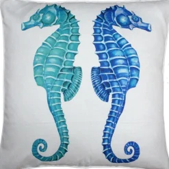 Capri Seahorse Reflect Throw Pillow 26x26